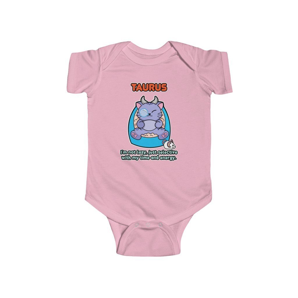 TAURUS "Not lazy" BABY ONESIE