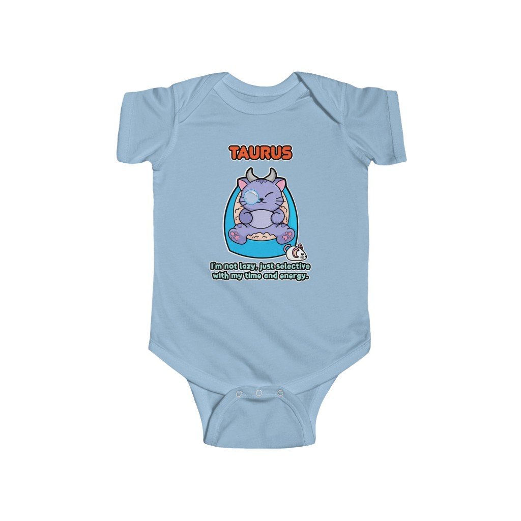 TAURUS "Not lazy" BABY ONESIE