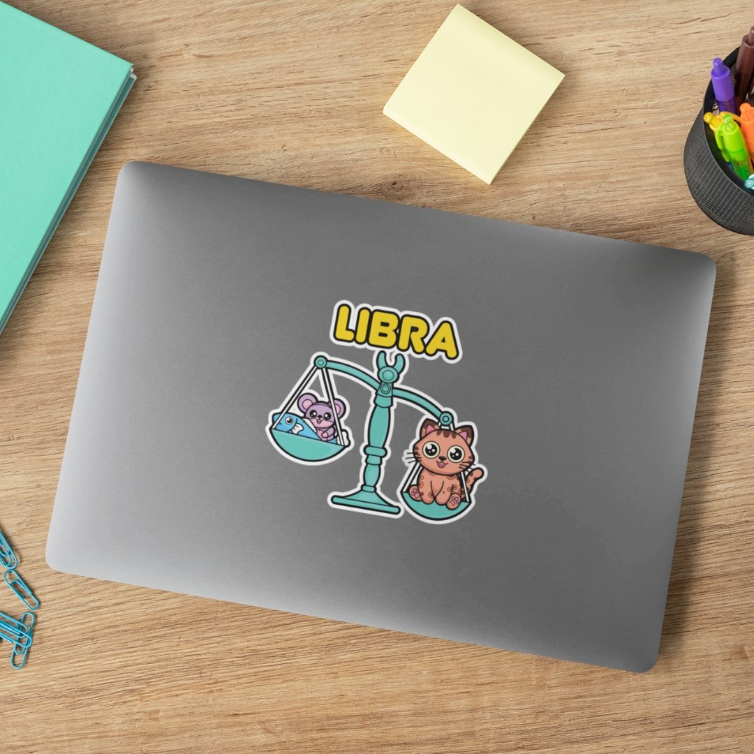 LIBRA CAT STICKER